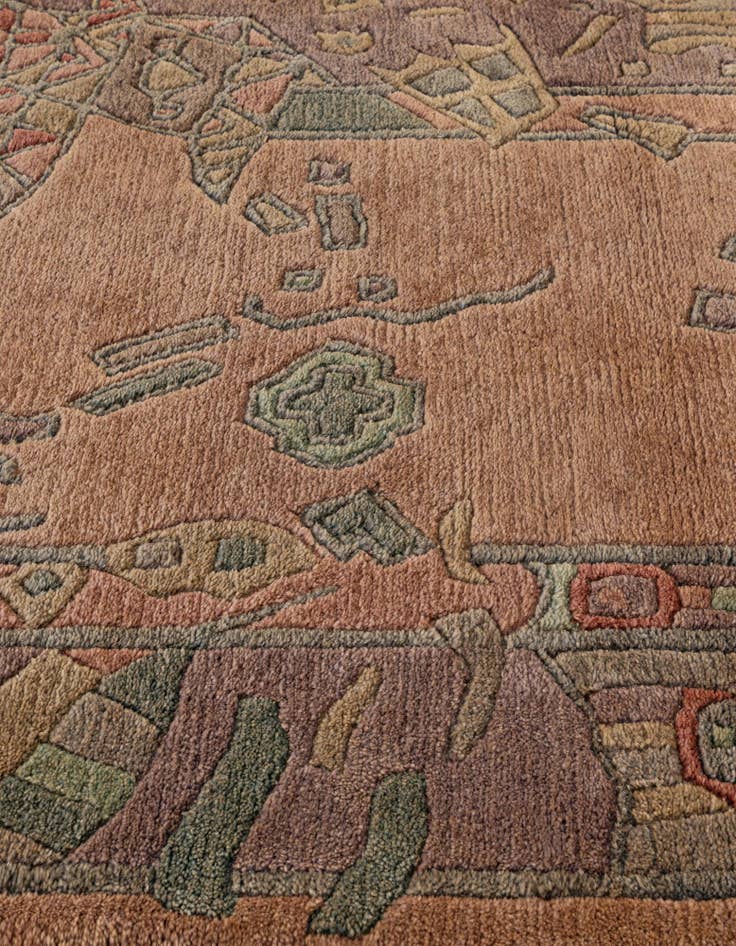 Detail image of 3' 1 x 4' 11 Hand Knotted Nepal Wool Rug