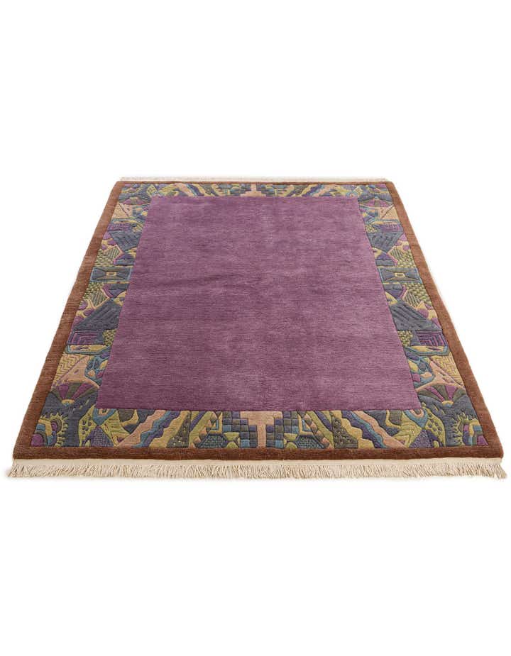 5' 9 x 7' 8 Hand Knotted Nepal Wool Rug
