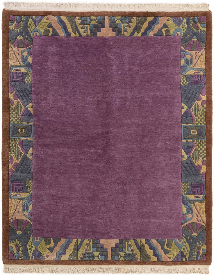Detail image of 5' 9 x 7' 8 Hand Knotted Nepal Wool Rug