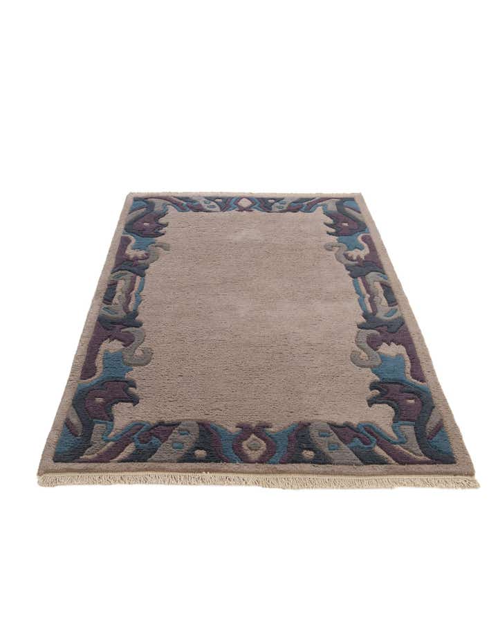 4' x 5' 10 Hand Knotted Nepal Wool Rug