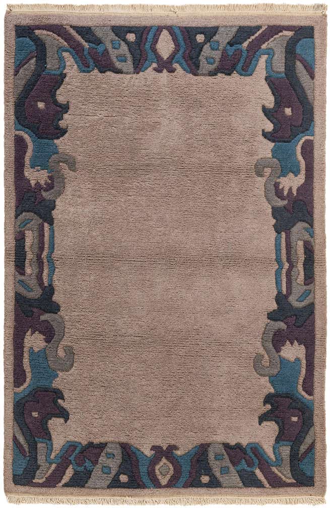 4' x 5' 10 Hand Knotted Nepal Wool Rug