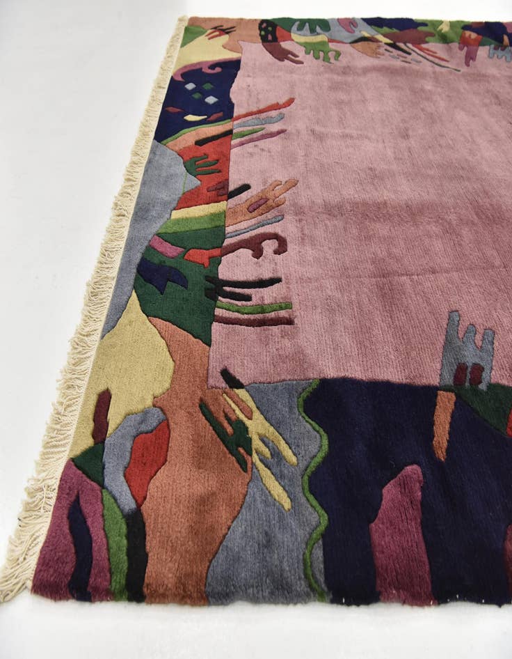 Detail image of 6' 8 x 8' 2 Hand Knotted Nepal Wool Rug