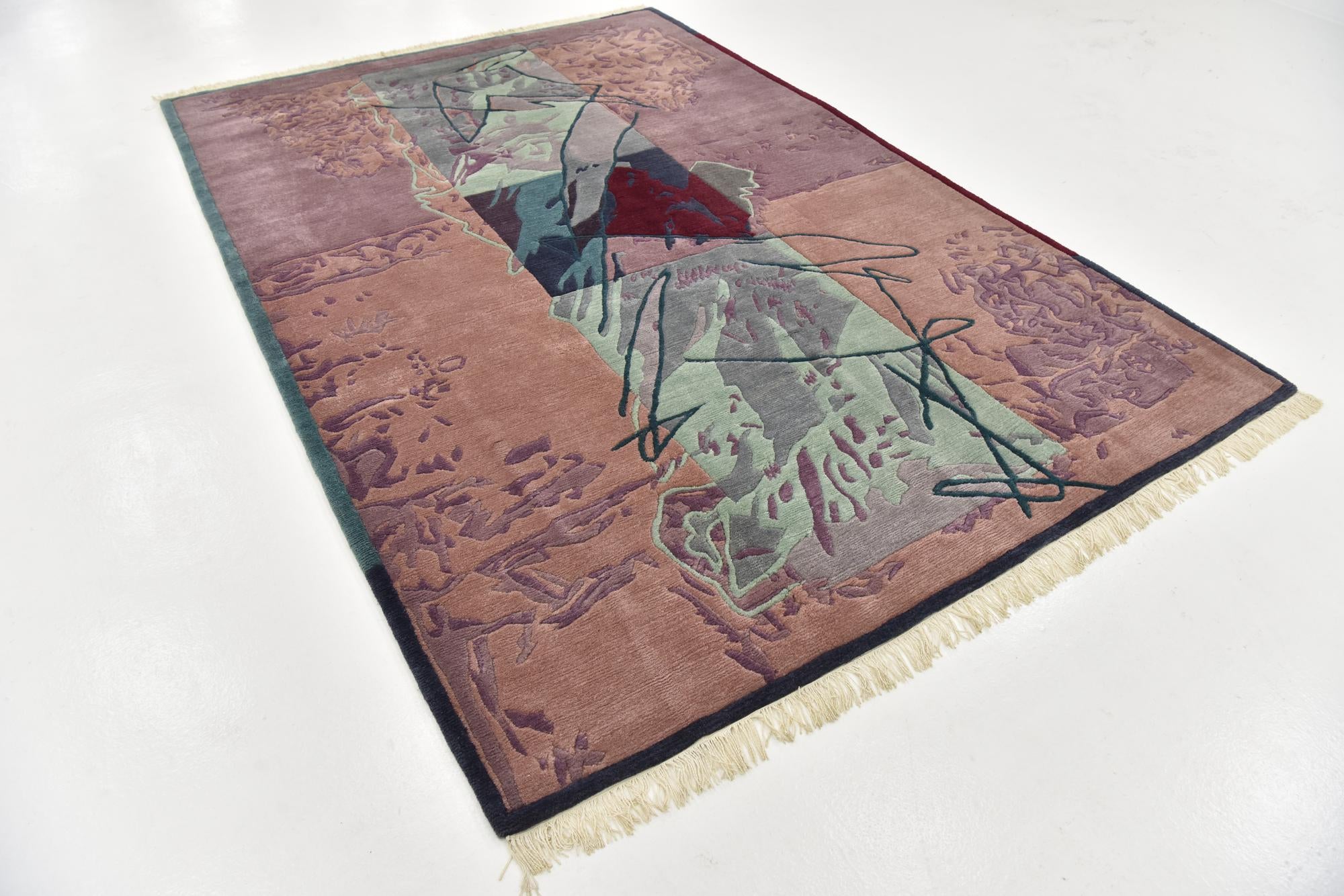 6' 8 x 9' 10 Hand Knotted Nepal Wool Rug