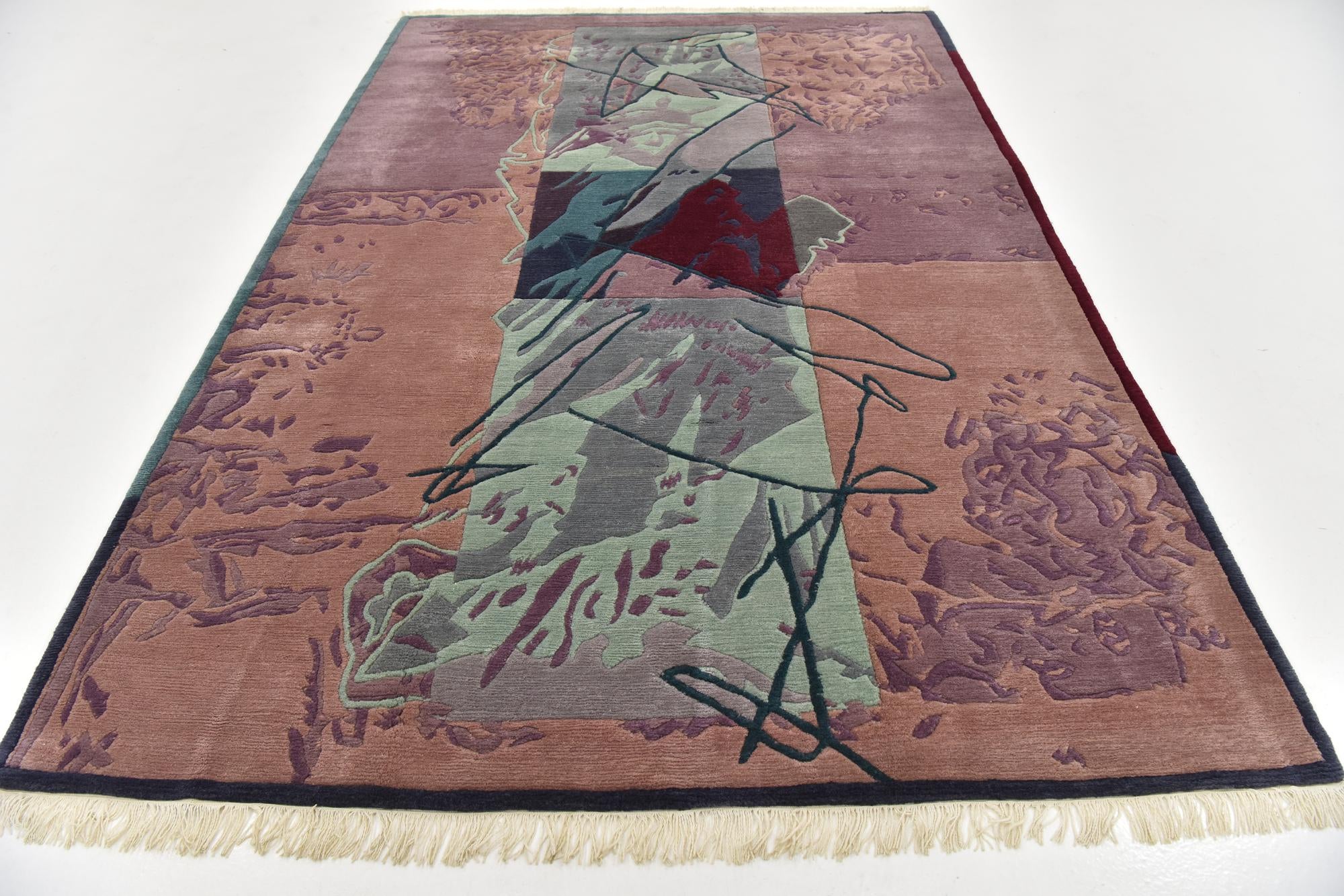 6' 8 x 9' 10 Hand Knotted Nepal Wool Rug