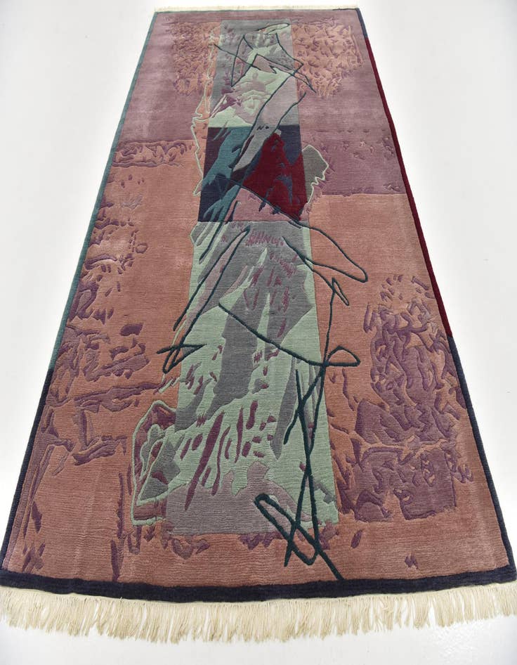 Detail image of 6' 8 x 9' 10 Hand Knotted Nepal Wool Rug