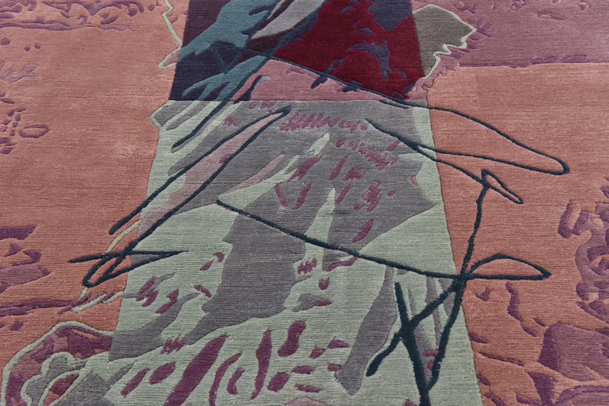 6' 8 x 9' 10 Hand Knotted Nepal Wool Rug