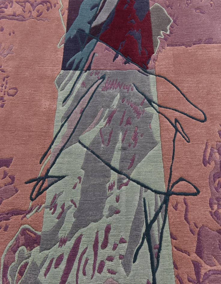 Detail image of 6' 8 x 9' 10 Hand Knotted Nepal Wool Rug
