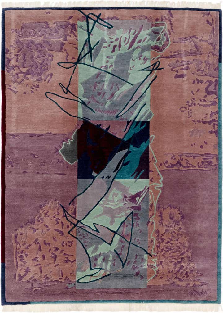 6' 8 x 9' 10 Hand Knotted Nepal Wool Rug
