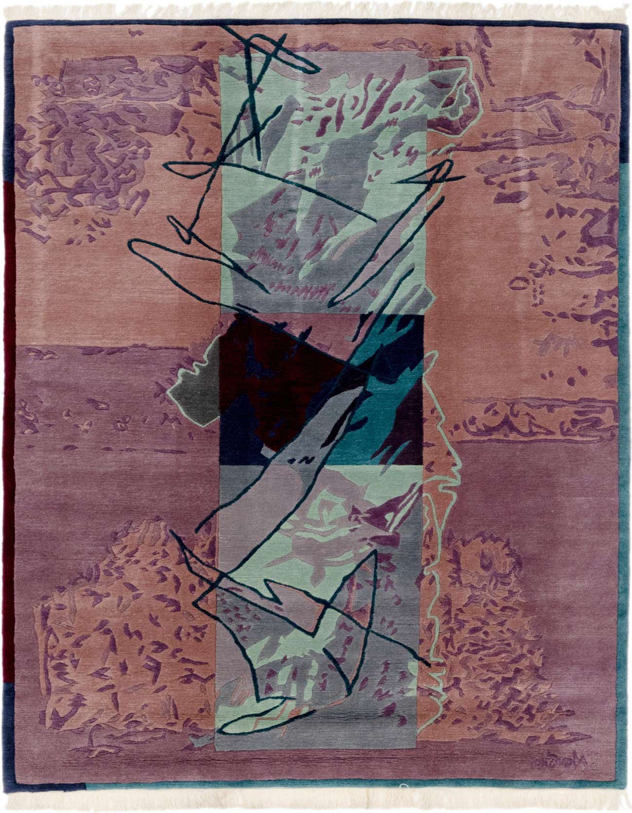6' 8 x 9' 10 Hand Knotted Nepal Wool Rug