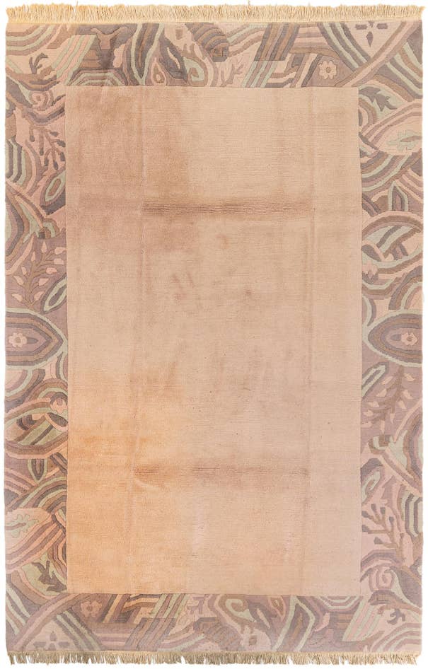 Detail image of 6' 6 x 9' 11 Hand Knotted Nepal Wool Rug