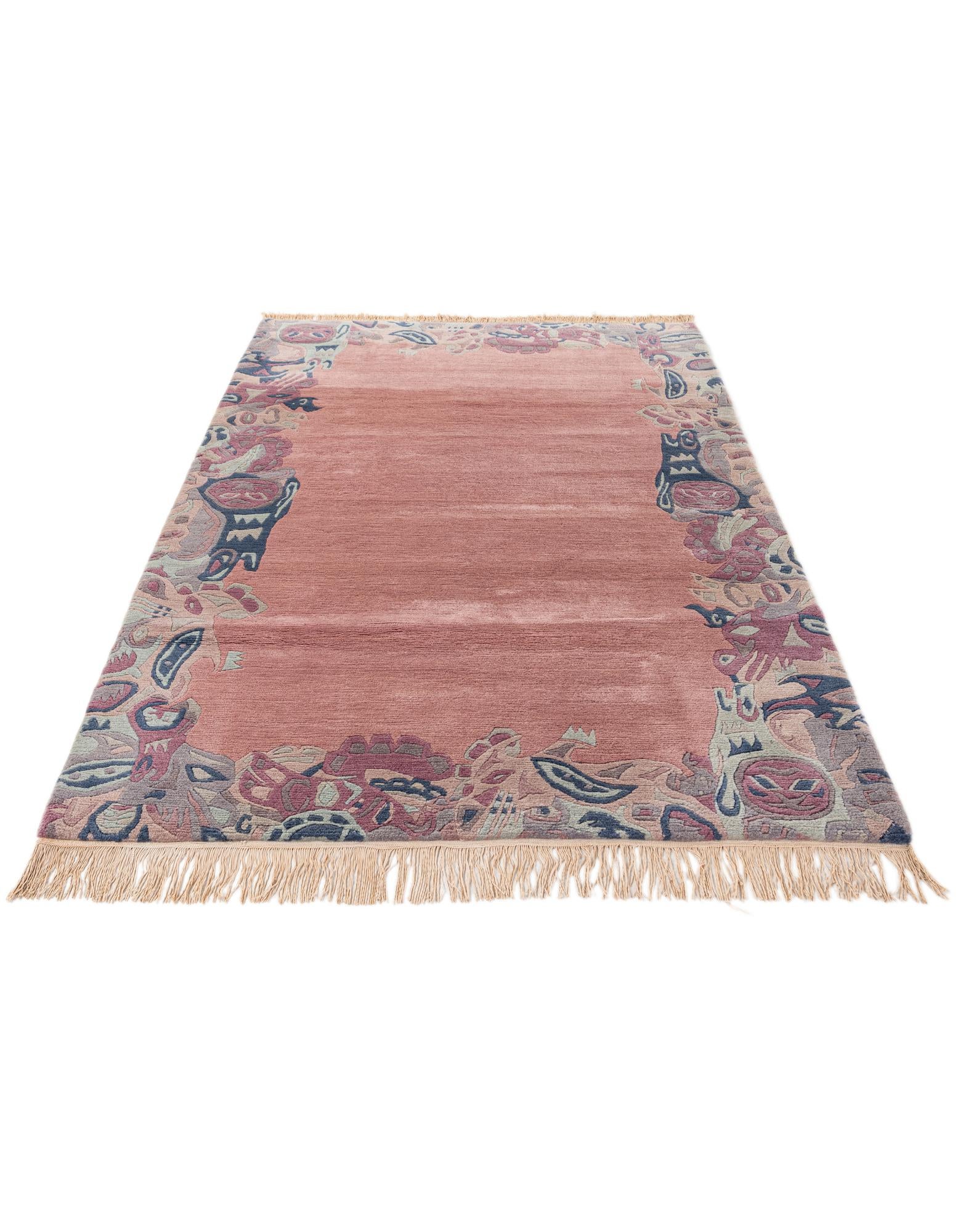 4' 2 x 5' 10 Hand Knotted Nepal Wool Rug