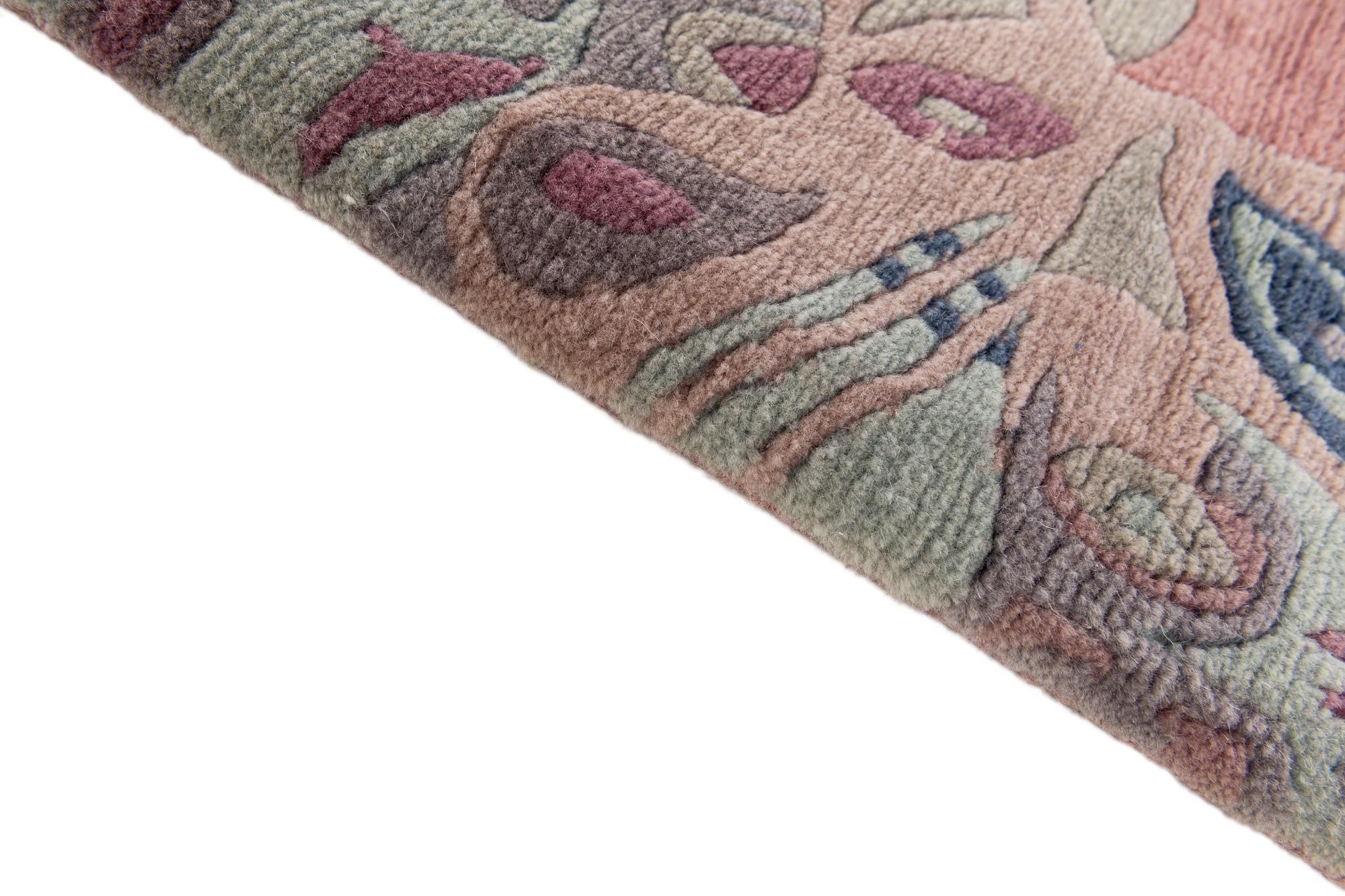 4' 2 x 5' 10 Hand Knotted Nepal Wool Rug
