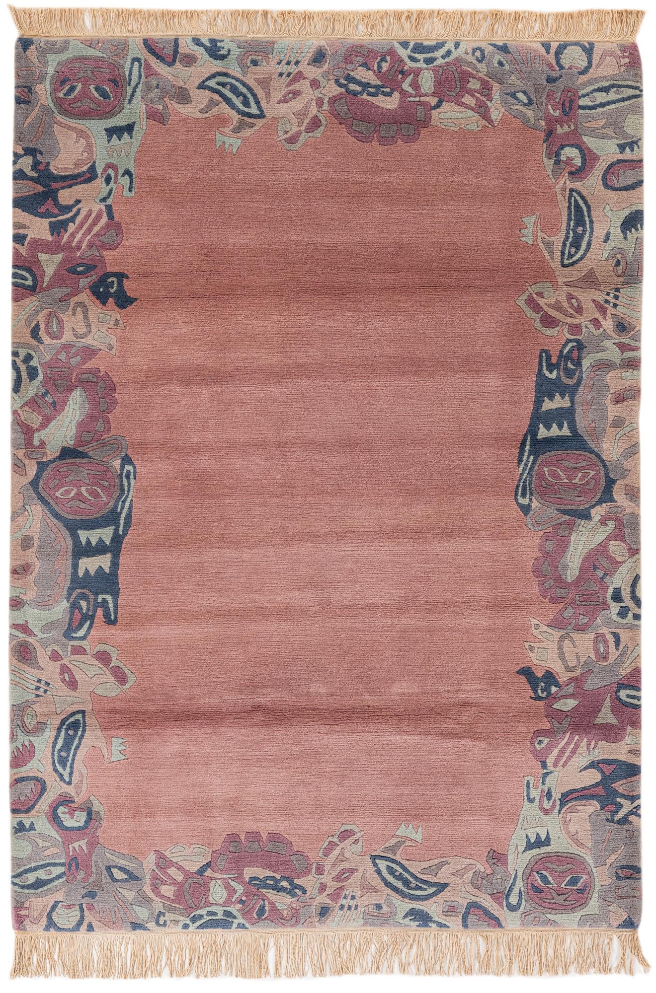4' 2 x 5' 10 Hand Knotted Nepal Wool Rug