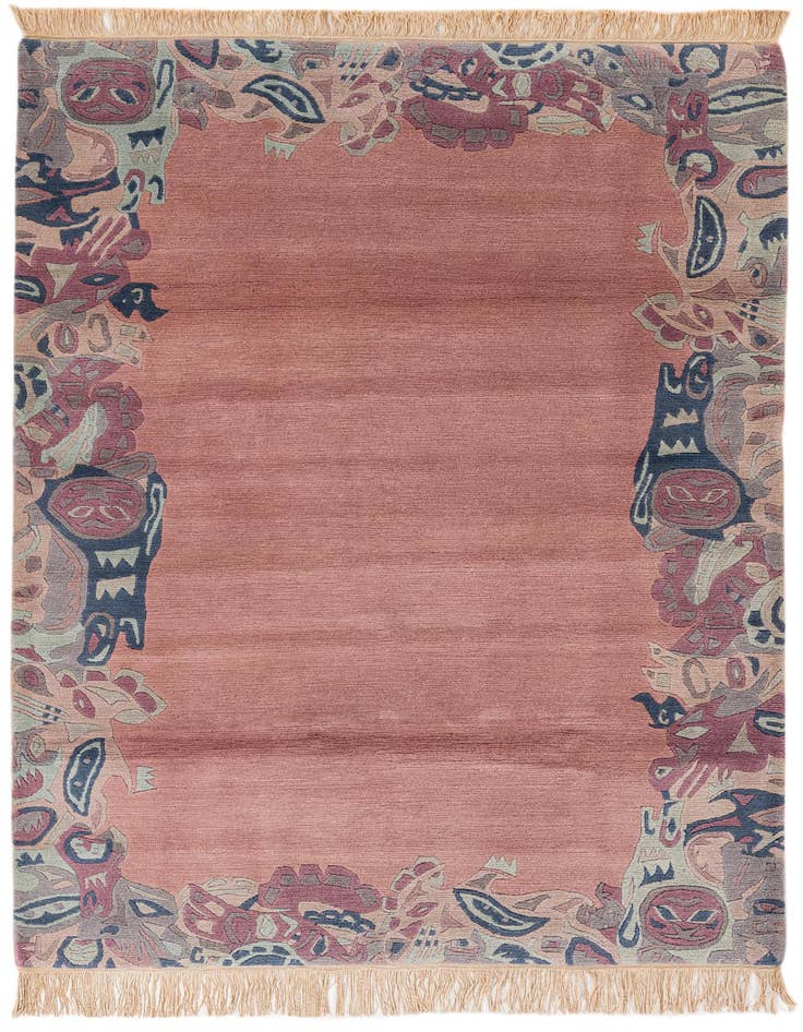 Detail image of 4' 2 x 5' 10 Hand Knotted Nepal Wool Rug