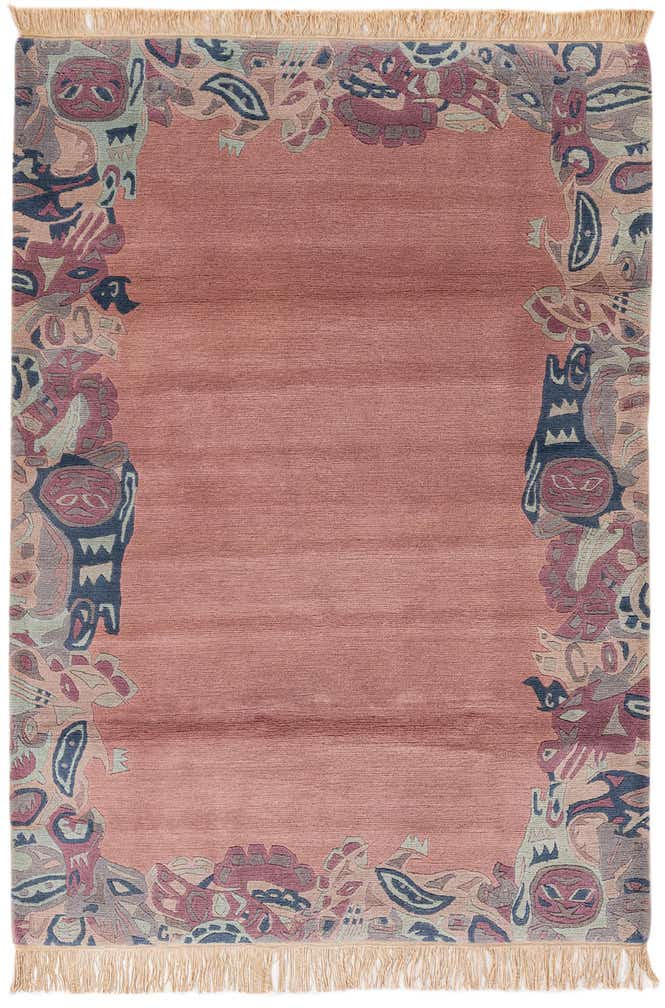 4' 2 x 5' 10 Hand Knotted Nepal Wool Rug