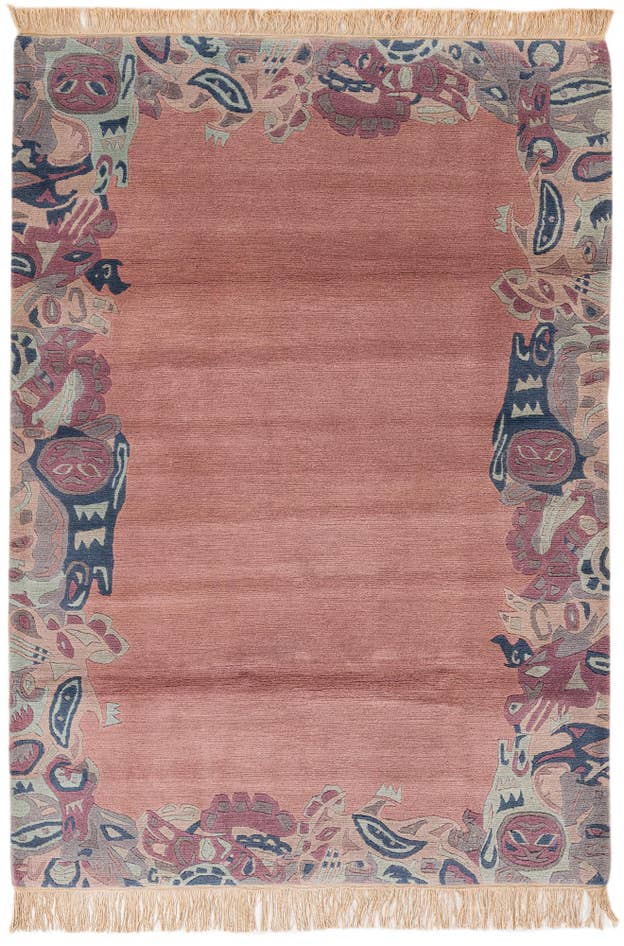 Detail image of 4' 2 x 5' 10 Hand Knotted Nepal Wool Rug