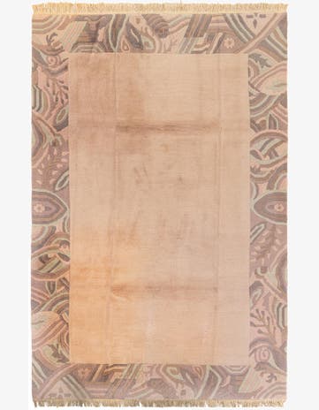 6' 6 x 9' 11 Hand Knotted Nepal Wool Rug