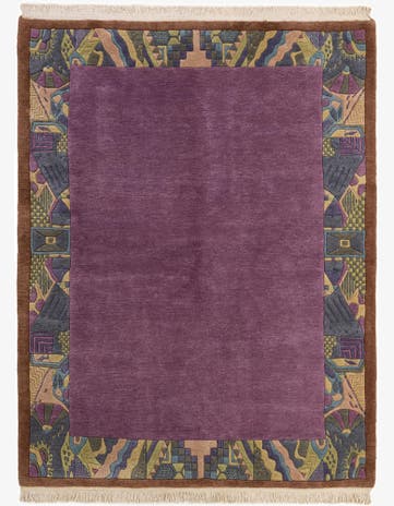 5' 9 x 7' 8 Hand Knotted Nepal Wool Rug