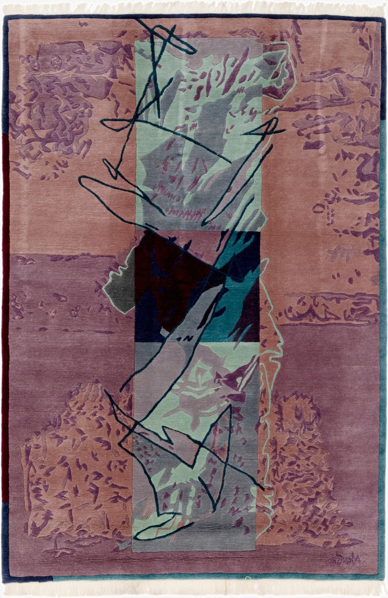 6' 8 x 9' 10  Hand Knotted Nepal Wool Rug