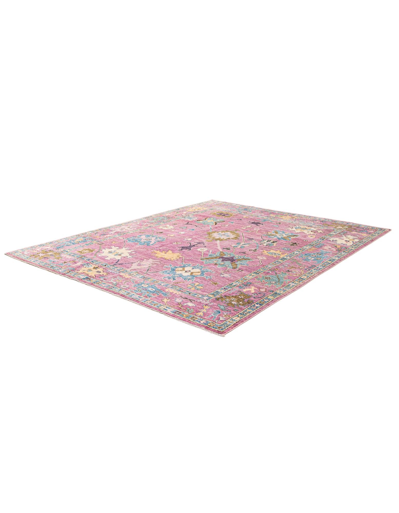 8' x 9' 9 Hand Knotted Oushak Wool Rug