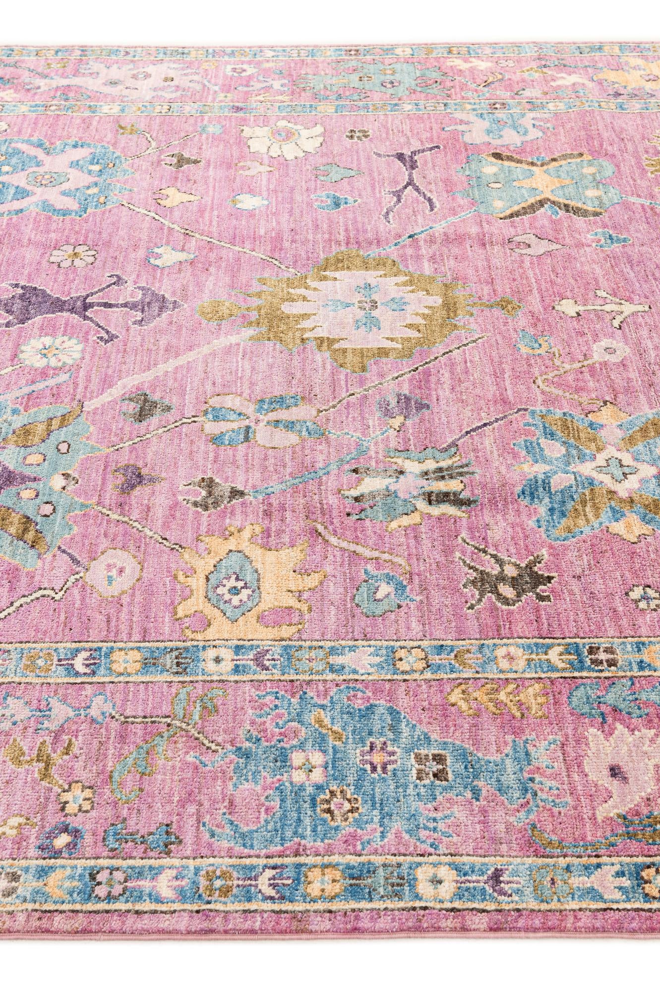 8' x 9' 9 Hand Knotted Oushak Wool Rug