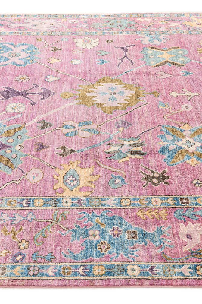 8' x 9' 9 Hand Knotted Oushak Wool Rug