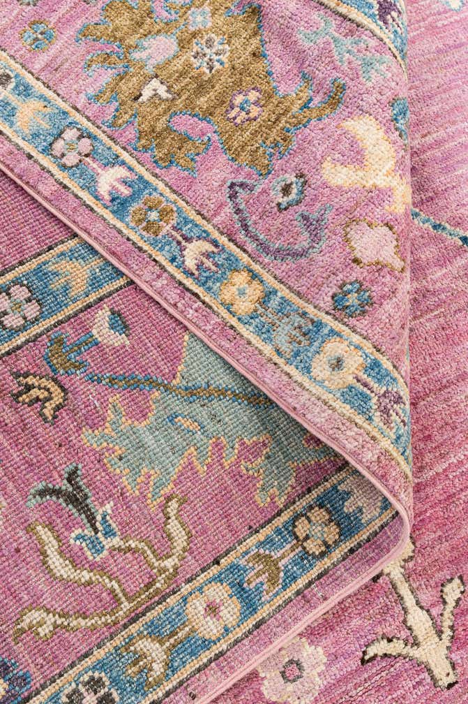 8' x 9' 9 Hand Knotted Oushak Wool Rug