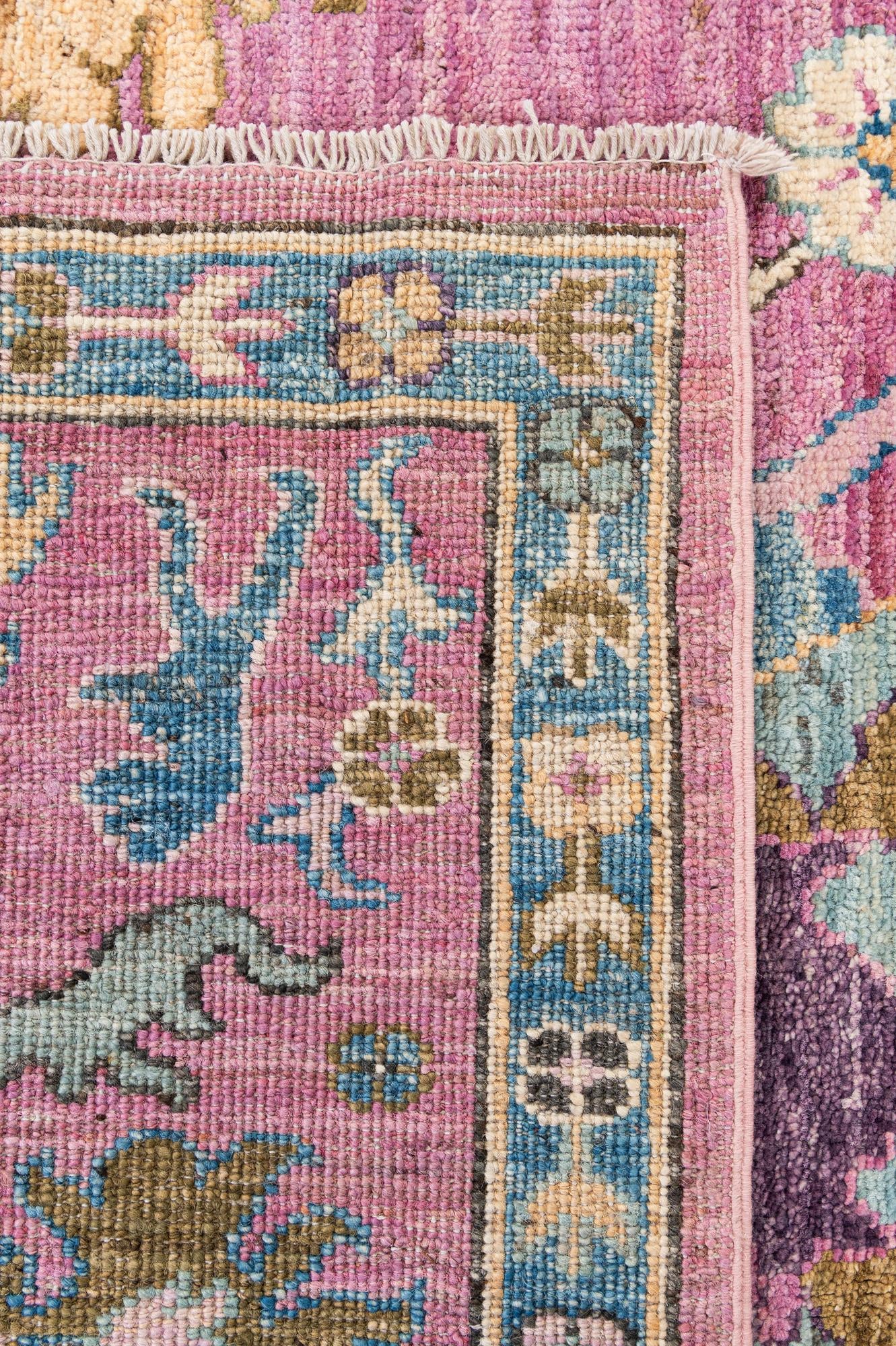 8' x 9' 9 Hand Knotted Oushak Wool Rug