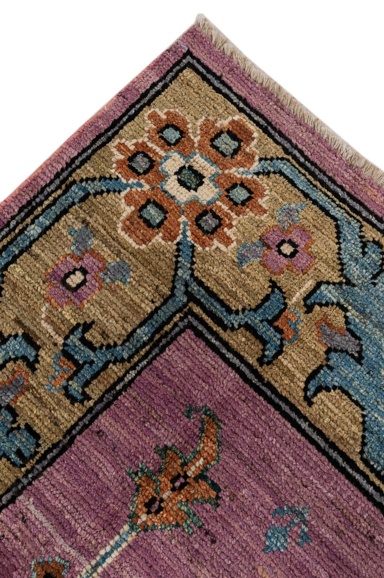 8' 3 x 9' 10 Hand Knotted Oushak Wool Rug