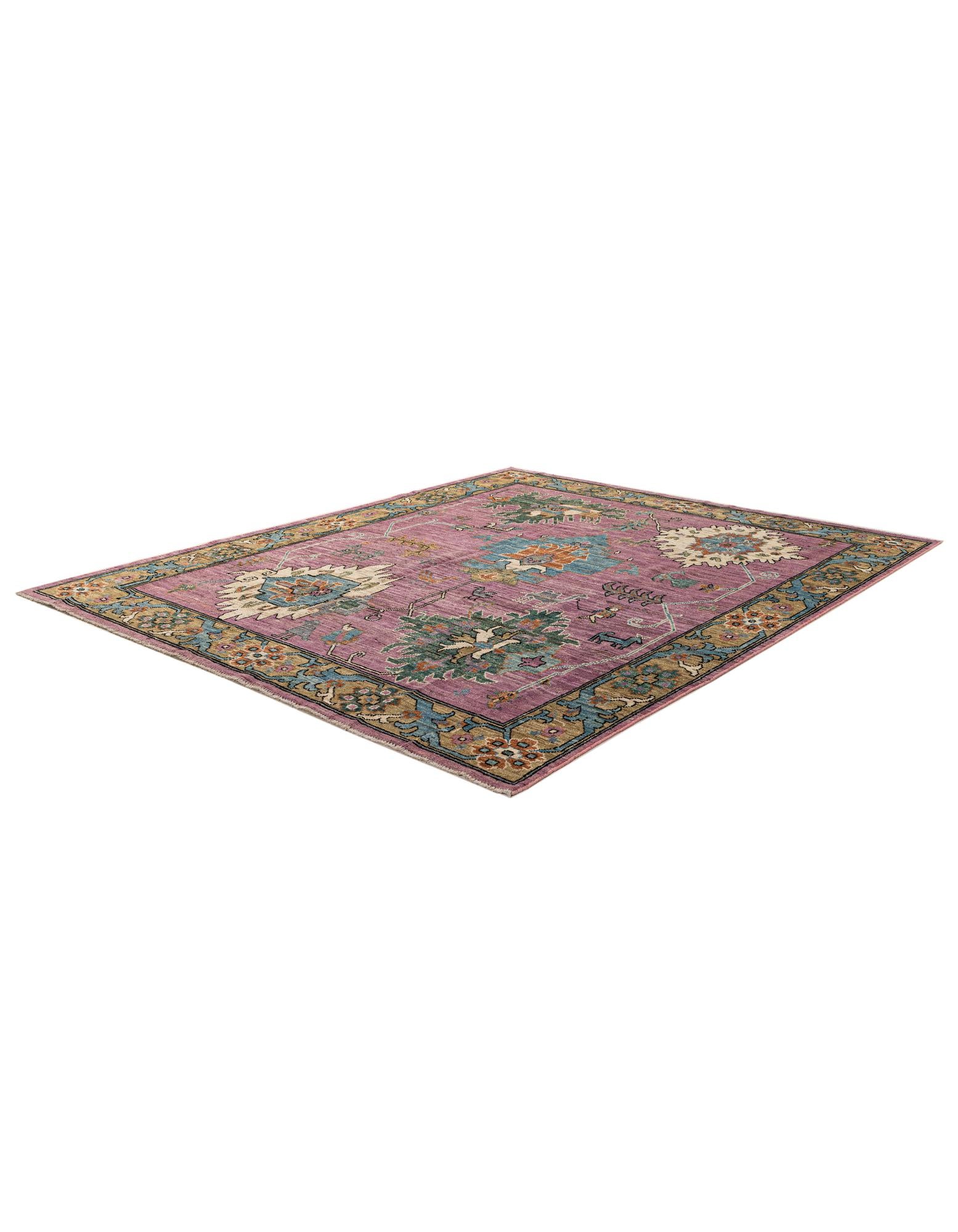 8' 3 x 9' 10 Hand Knotted Oushak Wool Rug