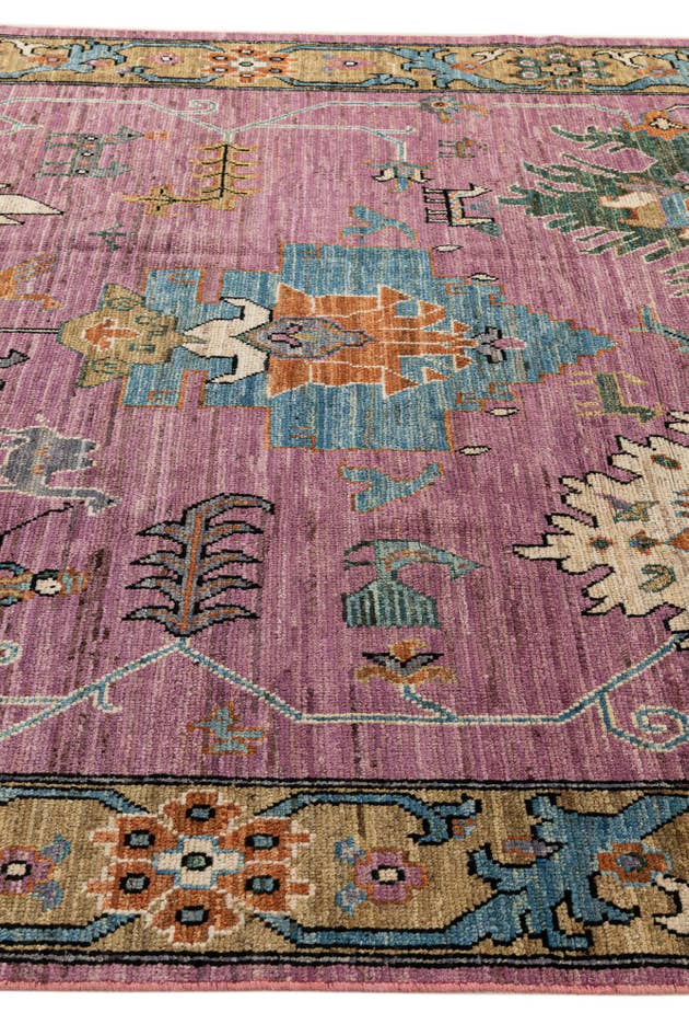 Detail image of 8' 3 x 9' 10 Hand Knotted Oushak Wool Rug