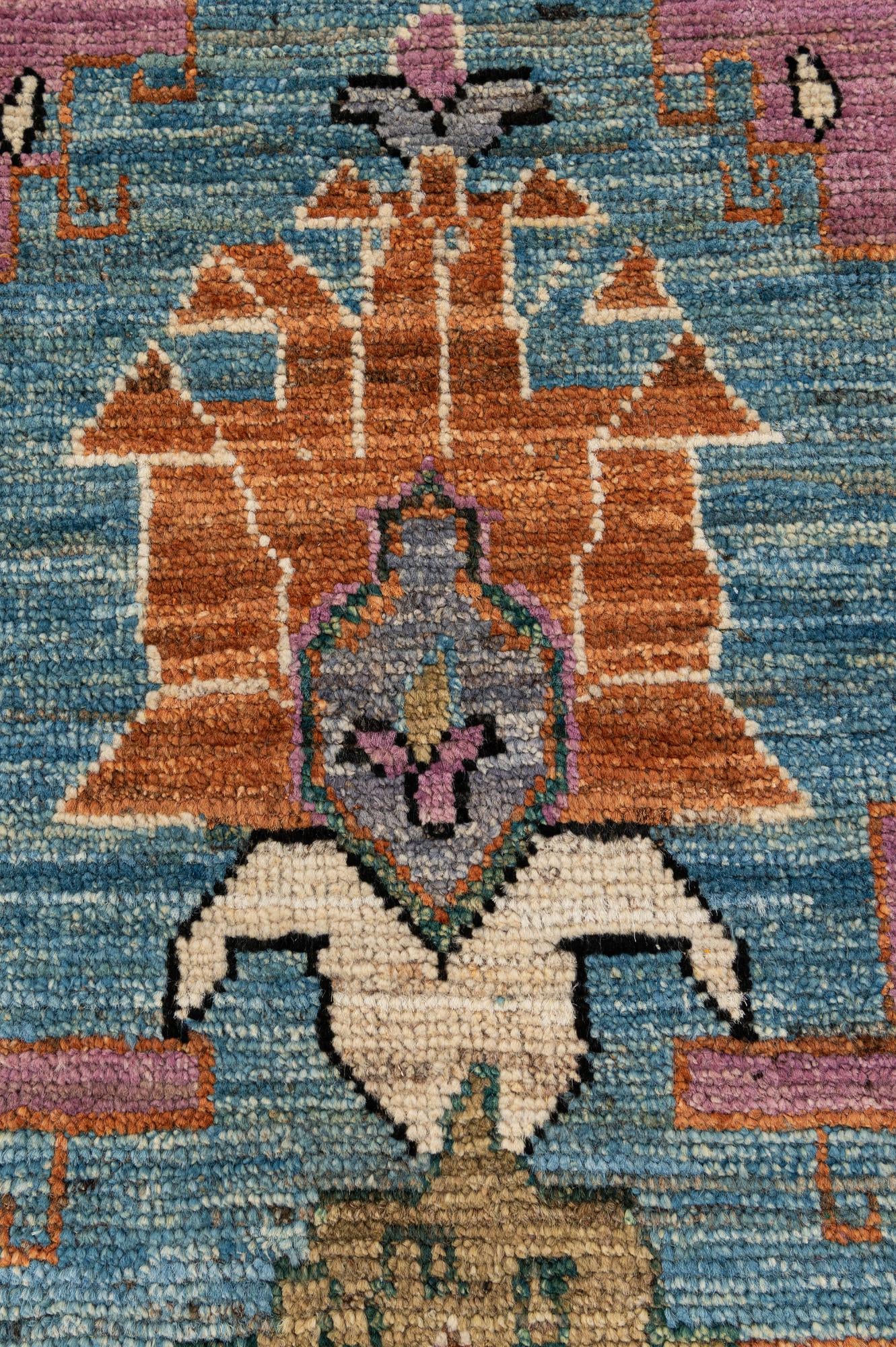 8' 3 x 9' 10 Hand Knotted Oushak Wool Rug
