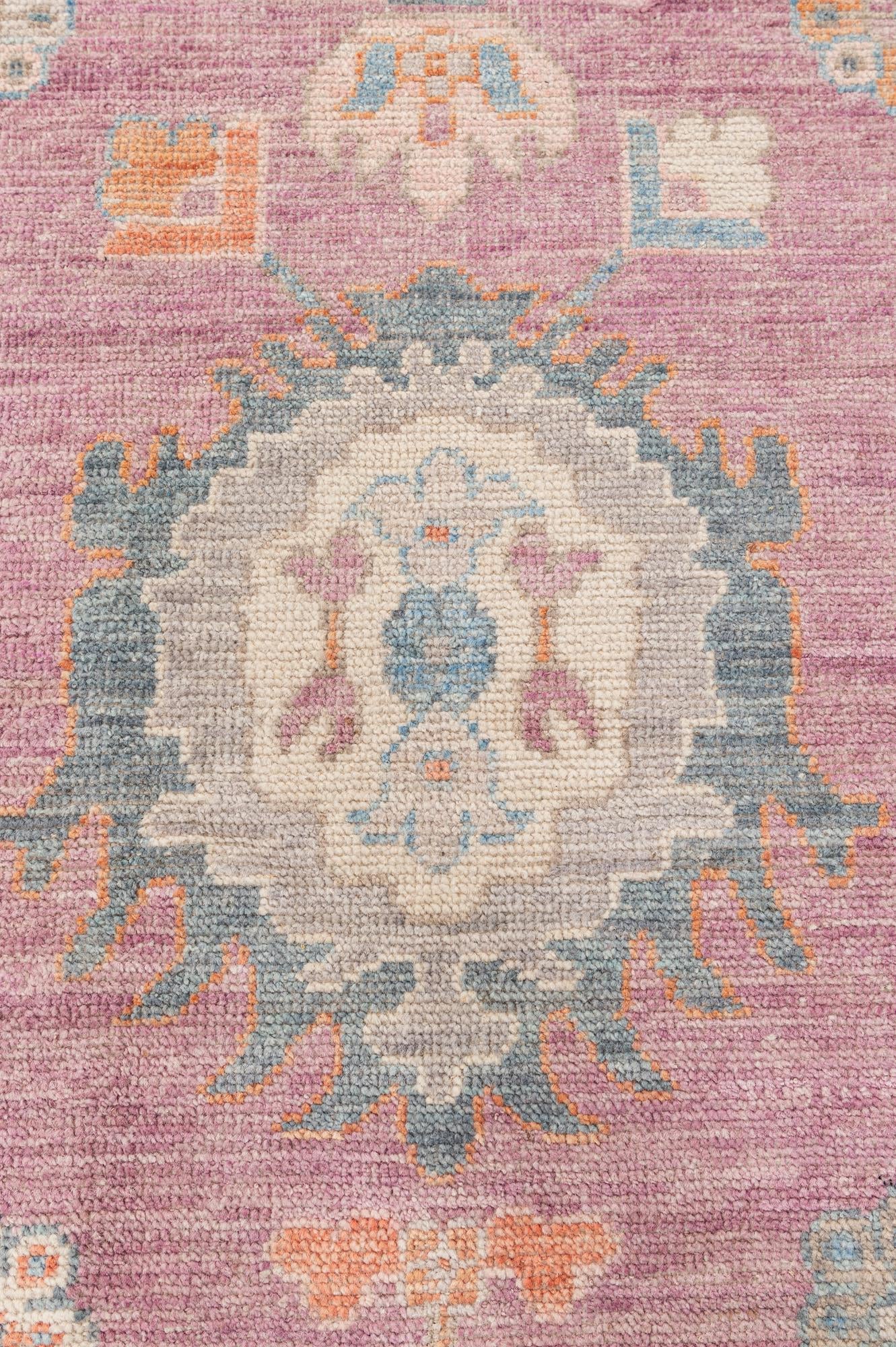 9' 1 x 12' 2 Hand Knotted Oushak Wool Rug