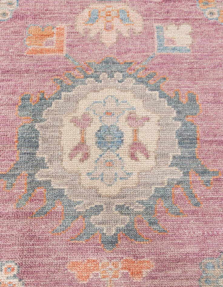 Detail image of 9' 1 x 12' 2  Hand Knotted Oushak Wool Rug