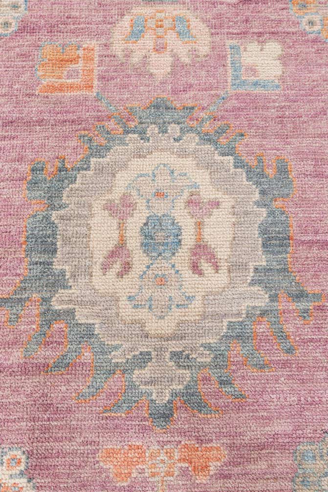 9' 1 x 12' 2 Hand Knotted Oushak Wool Rug