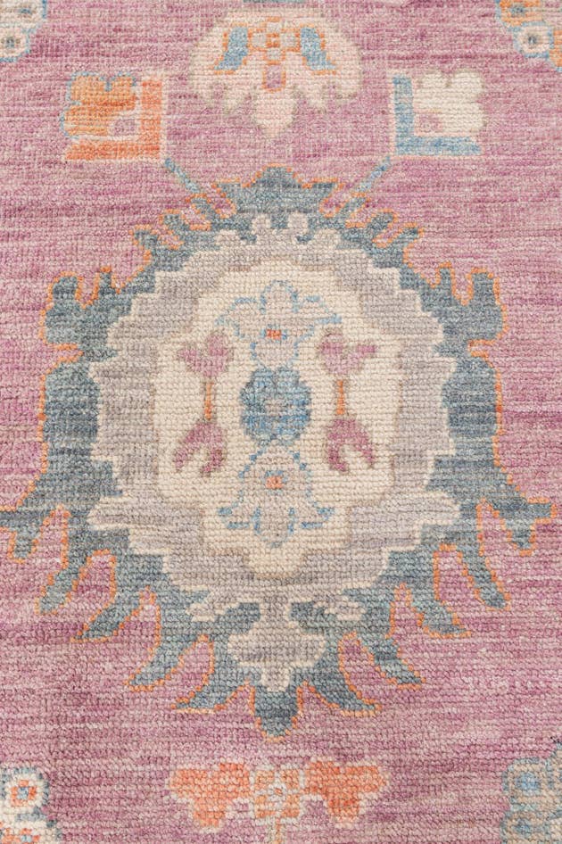 Detail image of 9' 1 x 12' 2 Hand Knotted Oushak Wool Rug