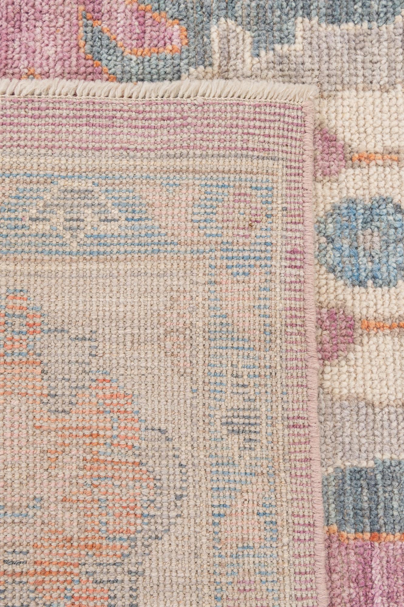 9' 1 x 12' 2 Hand Knotted Oushak Wool Rug