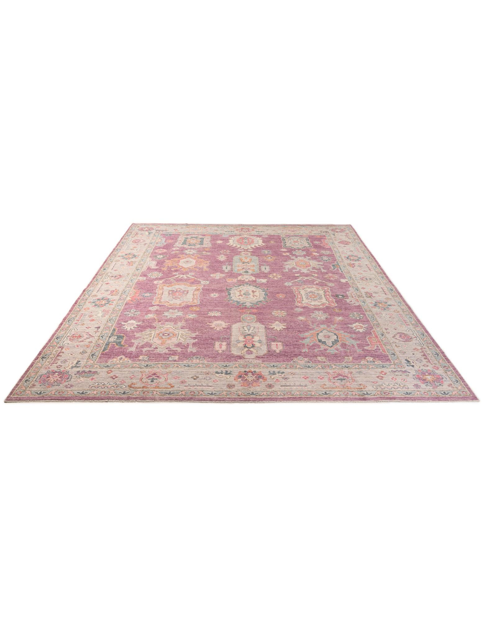 10' 3 x 14' 1 Hand Knotted Oushak Wool Rug