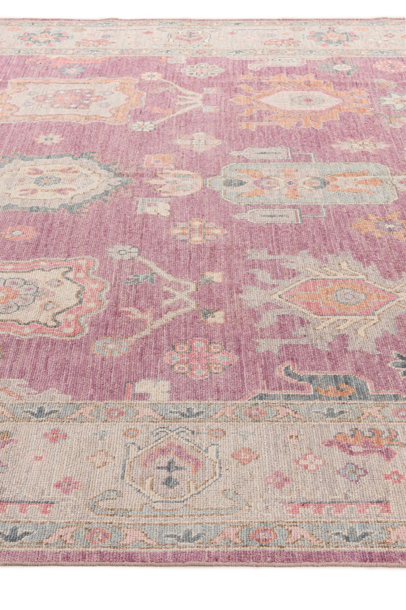 10' 3 x 14' 1 Hand Knotted Oushak Wool Rug