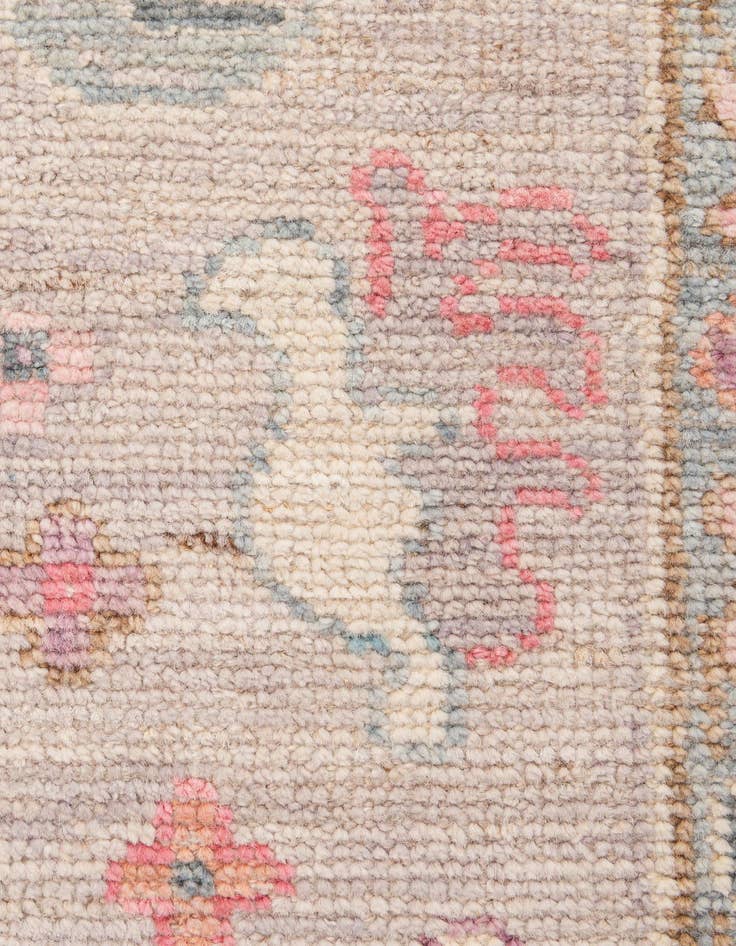 Detail image of 10' 3 x 14' 1  Hand Knotted Oushak Wool Rug