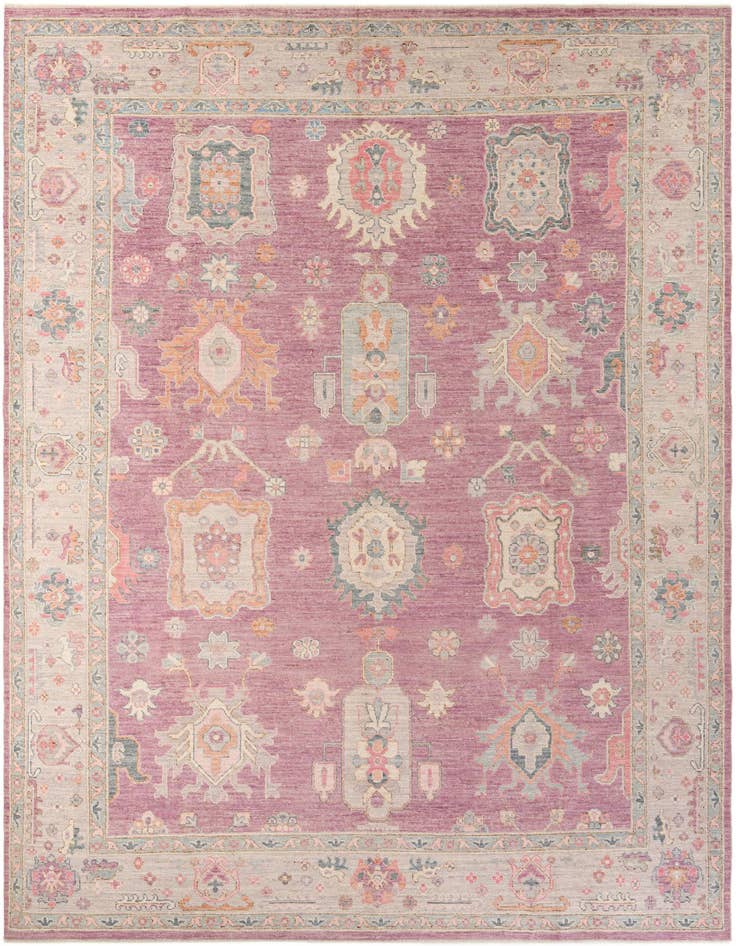 Detail image of 10' 3 x 14' 1 Hand Knotted Oushak Wool Rug