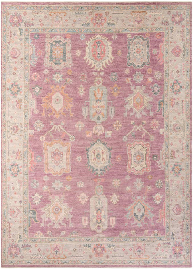 Detail image of 10' 3 x 14' 1 Hand Knotted Oushak Wool Rug
