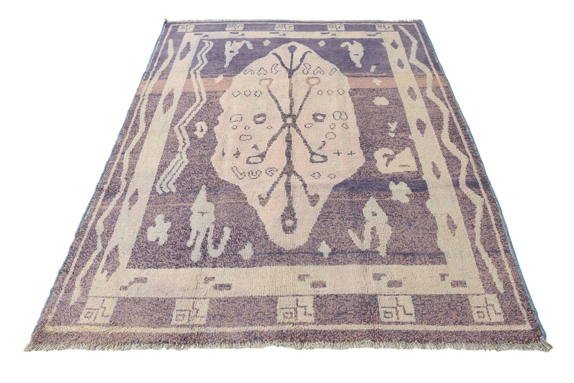 8' 1 x 10' 10 Hand Knotted Oushak Wool Rug