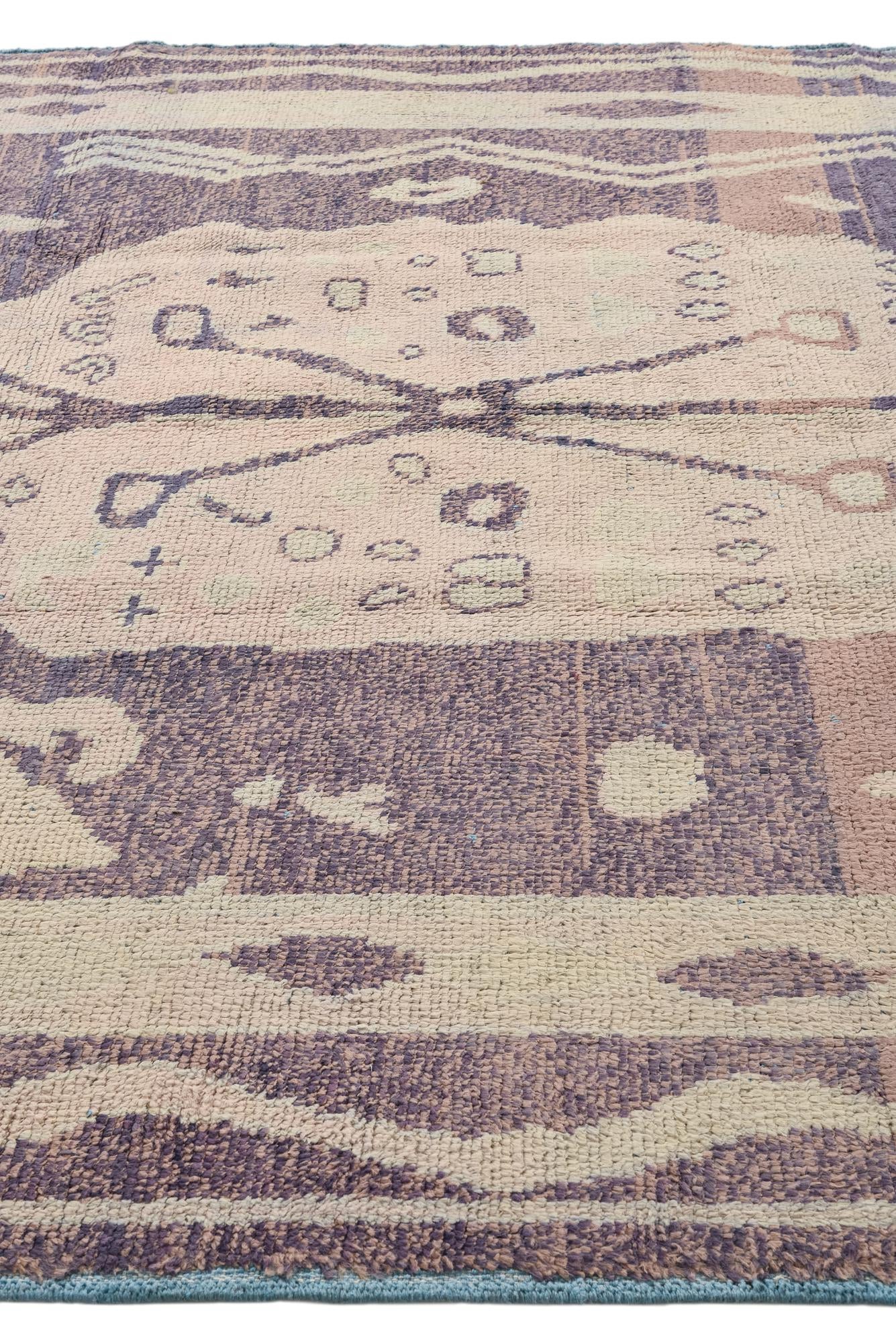 8' 1 x 10' 10 Hand Knotted Oushak Wool Rug