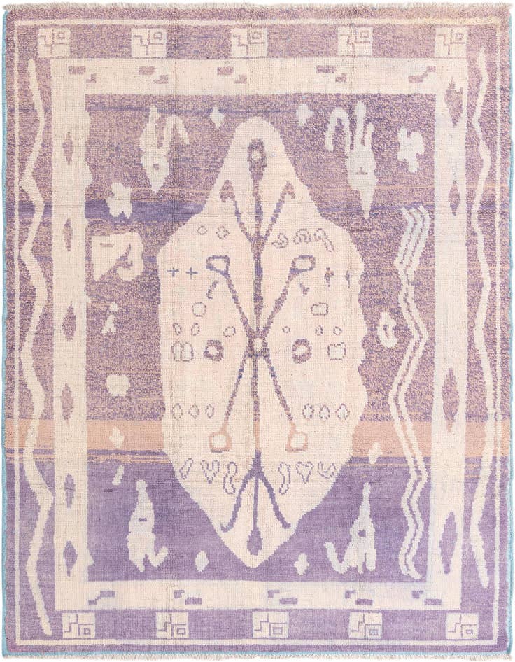 Detail image of 8' 1 x 10' 10 Hand Knotted Oushak Wool Rug
