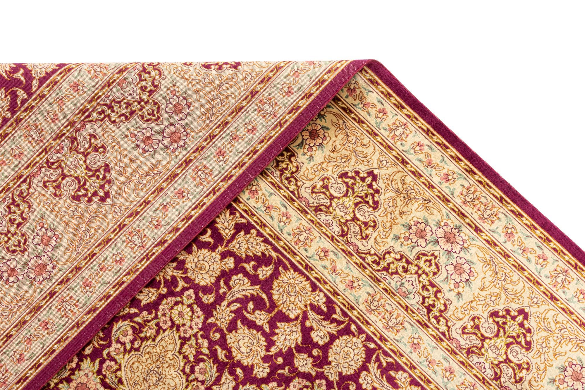 5' 3 x 7' 9 Hand Knotted Qom Silk Persian Rug
