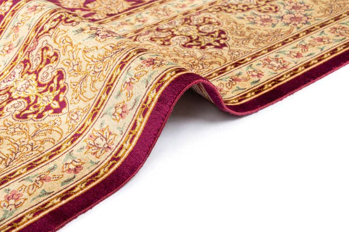 5' 3 x 7' 9 Hand Knotted Qom Silk Persian Rug