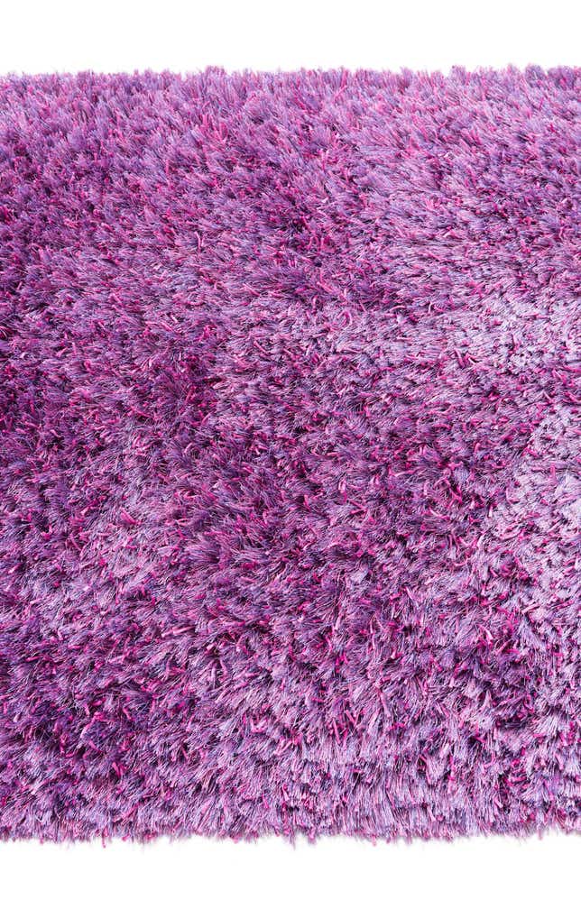 3' 2 x 5' 5 Hand Knotted Solid Shag Oriental Rug