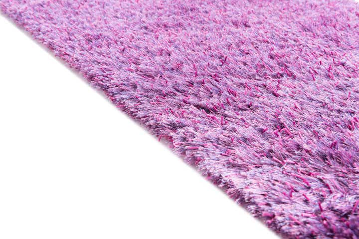 3' 2 x 5' 5 Hand Knotted Solid Shag Oriental Rug