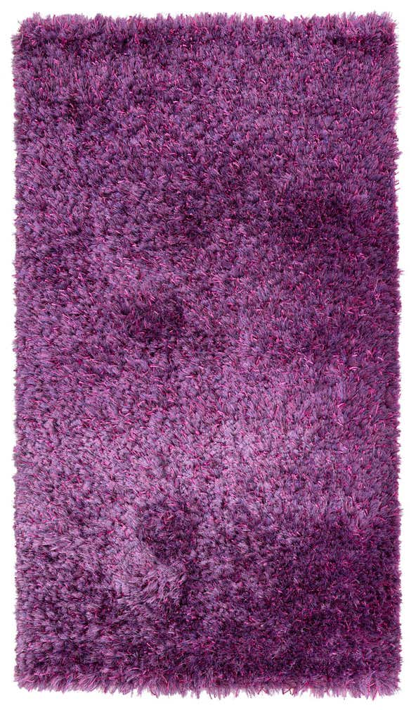 3' 2 x 5' 5 Hand Knotted Solid Shag Oriental Rug